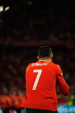 Cristiano Ronaldo seen  during World Cup 2026 European qualification game between national teams of Hungary and Poland (Maciej Rogowski/ Ball Raw Images)