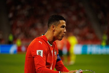 Cristiano Ronaldo seen  during World Cup 2026 European qualification game between national teams of Hungary and Poland (Maciej Rogowski/ Ball Raw Images)