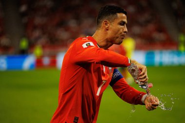 Cristiano Ronaldo seen  during World Cup 2026 European qualification game between national teams of Hungary and Poland (Maciej Rogowski/ Ball Raw Images)
