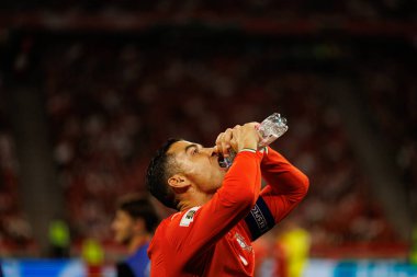 Cristiano Ronaldo seen  during World Cup 2026 European qualification game between national teams of Hungary and Poland (Maciej Rogowski/ Ball Raw Images)