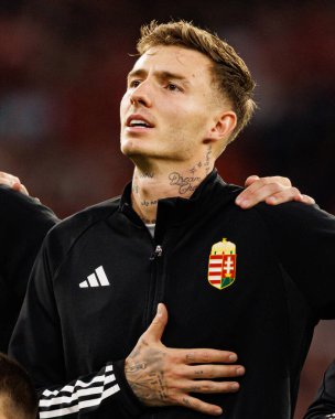 Bendeguz Bolla seen  during World Cup 2026 European qualification game between national teams of Hungary and Poland (Maciej Rogowski/ Ball Raw Images)