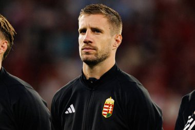 Barnabas Varga seen  during World Cup 2026 European qualification game between national teams of Hungary and Poland (Maciej Rogowski/ Ball Raw Images)