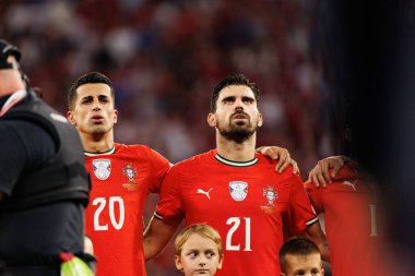 Joao Cancelo and Ruben Neves seen  during World Cup 2026 European qualification game between national teams of Hungary and Poland (Maciej Rogowski/ Ball Raw Images)