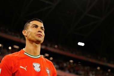 Cristiano Ronaldo seen  during World Cup 2026 European qualification game between national teams of Hungary and Poland (Maciej Rogowski/ Ball Raw Images)