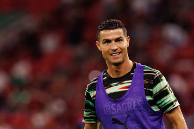 Cristiano Ronaldo seen  during World Cup 2026 European qualification game between national teams of Hungary and Poland (Maciej Rogowski/ Ball Raw Images)