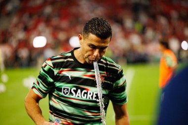Cristiano Ronaldo seen  during World Cup 2026 European qualification game between national teams of Hungary and Poland (Maciej Rogowski/ Ball Raw Images)
