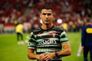 Cristiano Ronaldo seen  during World Cup 2026 European qualification game between national teams of Hungary and Poland (Maciej Rogowski/ Ball Raw Images)