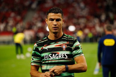 Cristiano Ronaldo seen  during World Cup 2026 European qualification game between national teams of Hungary and Poland (Maciej Rogowski/ Ball Raw Images)