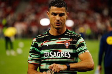 Cristiano Ronaldo seen  during World Cup 2026 European qualification game between national teams of Hungary and Poland (Maciej Rogowski/ Ball Raw Images)