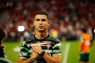 Cristiano Ronaldo seen  during World Cup 2026 European qualification game between national teams of Hungary and Poland (Maciej Rogowski/ Ball Raw Images)