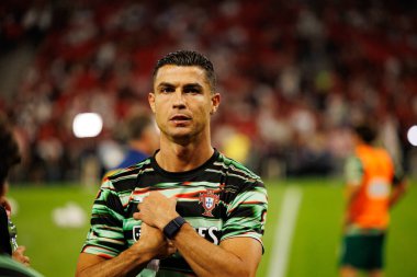 Cristiano Ronaldo seen  during World Cup 2026 European qualification game between national teams of Hungary and Poland (Maciej Rogowski/ Ball Raw Images)