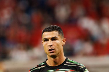 Cristiano Ronaldo seen  during World Cup 2026 European qualification game between national teams of Hungary and Poland (Maciej Rogowski/ Ball Raw Images)
