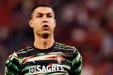 Cristiano Ronaldo seen  during World Cup 2026 European qualification game between national teams of Hungary and Poland (Maciej Rogowski/ Ball Raw Images)