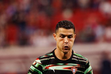 Cristiano Ronaldo seen  during World Cup 2026 European qualification game between national teams of Hungary and Poland (Maciej Rogowski/ Ball Raw Images)