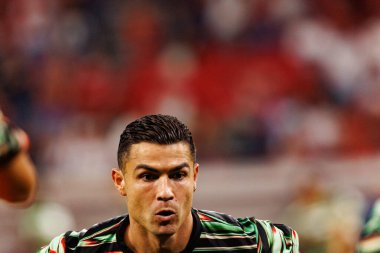 Cristiano Ronaldo seen  during World Cup 2026 European qualification game between national teams of Hungary and Poland (Maciej Rogowski/ Ball Raw Images)
