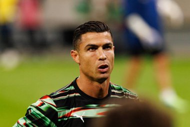 Cristiano Ronaldo seen  during World Cup 2026 European qualification game between national teams of Hungary and Poland (Maciej Rogowski/ Ball Raw Images)