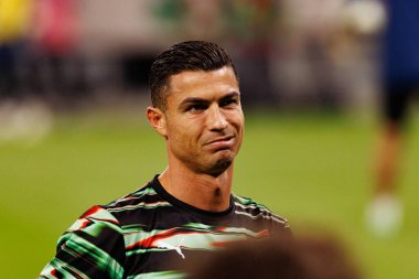 Cristiano Ronaldo seen  during World Cup 2026 European qualification game between national teams of Hungary and Poland (Maciej Rogowski/ Ball Raw Images)