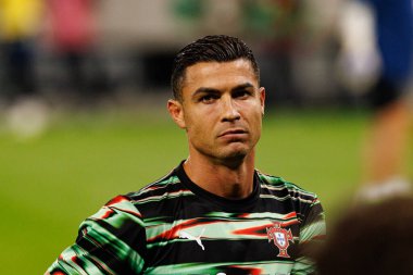 Cristiano Ronaldo seen  during World Cup 2026 European qualification game between national teams of Hungary and Poland (Maciej Rogowski/ Ball Raw Images)