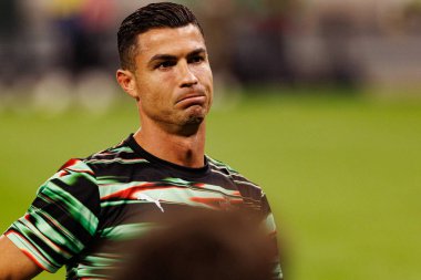 Cristiano Ronaldo seen  during World Cup 2026 European qualification game between national teams of Hungary and Poland (Maciej Rogowski/ Ball Raw Images)