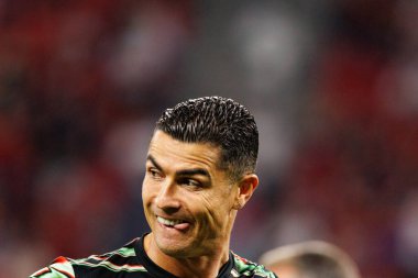 Cristiano Ronaldo seen  during World Cup 2026 European qualification game between national teams of Hungary and Poland (Maciej Rogowski/ Ball Raw Images)