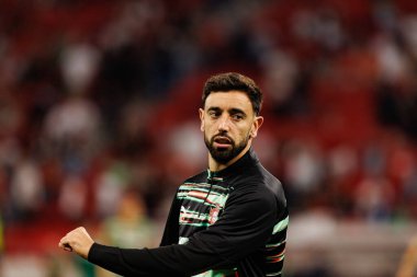 Bruno Fernandes seen  during World Cup 2026 European qualification game between national teams of Hungary and Poland (Maciej Rogowski/ Ball Raw Images)