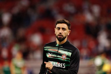 Bruno Fernandes seen  during World Cup 2026 European qualification game between national teams of Hungary and Poland (Maciej Rogowski/ Ball Raw Images)