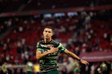 Cristiano Ronaldo seen  during World Cup 2026 European qualification game between national teams of Hungary and Poland (Maciej Rogowski/ Ball Raw Images)