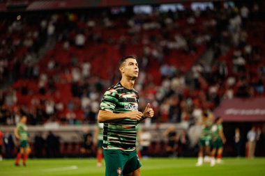 Cristiano Ronaldo seen  during World Cup 2026 European qualification game between national teams of Hungary and Poland (Maciej Rogowski/ Ball Raw Images)
