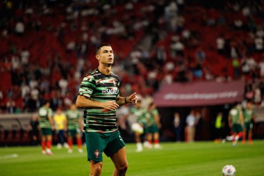 Cristiano Ronaldo seen  during World Cup 2026 European qualification game between national teams of Hungary and Poland (Maciej Rogowski/ Ball Raw Images)