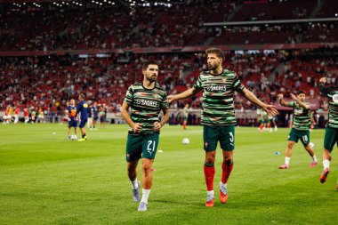 Ruben Neves and Ruben Dias seen  during World Cup 2026 European qualification game between national teams of Hungary and Poland (Maciej Rogowski/ Ball Raw Images)