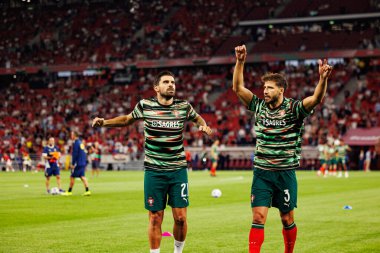 Ruben Neves and Ruben Dias seen  during World Cup 2026 European qualification game between national teams of Hungary and Poland (Maciej Rogowski/ Ball Raw Images)