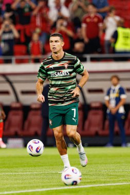Cristiano Ronaldo seen  during World Cup 2026 European qualification game between national teams of Hungary and Poland (Maciej Rogowski/ Ball Raw Images)