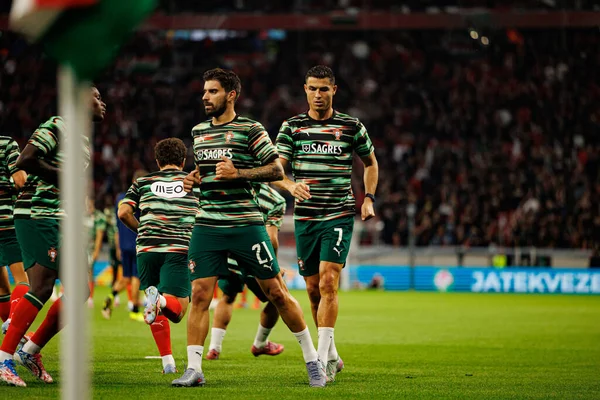 Ruben Neves and Cristiano Ronaldo seen  during World Cup 2026 European qualification game between national teams of Hungary and Poland (Maciej Rogowski/ Ball Raw Images)
