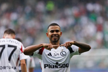  Juergen Elitim seen celebrating after scoring goal during PKO BP Ekstraklasa 25 26 game between teams of Legia Warszawa and Radomiak Radom at Wojska Polskiego Stadium (Maciej Rogowski/Ball Raw Images)