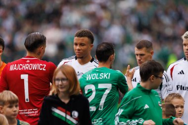 Filip Majchrowicz Rafal Wolski, Steve Kapuadi and Damian Szymanski seen during PKO BP Ekstraklasa 25 26 game between teams of Legia Warszawa and Radomiak Radom at Wojska Polskiego Stadium (Maciej Rogowski/Ball Raw Images)