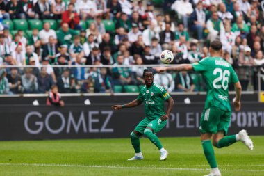 Josh Wilson - Esbrand and Adrian Dieguez seen during PKO BP Ekstraklasa 25 26 game between teams of Legia Warszawa and Radomiak Radom at Wojska Polskiego Stadium (Maciej Rogowski/Ball Raw Images)