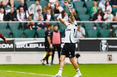 Pawel Wszolek seen celebrating after scoring goal during PKO BP Ekstraklasa 25 26 game between teams of Legia Warszawa and Radomiak Radom at Wojska Polskiego Stadium (Maciej Rogowski/Ball Raw Images)