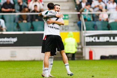 Players of Legia seen celebrating after goal from PAwel Wszolek during PKO BP Ekstraklasa 25 26 game between teams of Legia Warszawa and Radomiak Radom at Wojska Polskiego Stadium (Maciej Rogowski/Ball Raw Images)