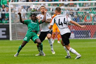 Abdoul Tapsoba and Steve Kapuadi seen during PKO BP Ekstraklasa 25 26 game between teams of Legia Warszawa and Radomiak Radom at Wojska Polskiego Stadium (Maciej Rogowski/Ball Raw Images)