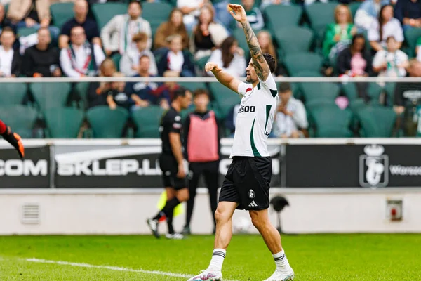 Pawel Wszolek seen celebrating after scoring goal during PKO BP Ekstraklasa 25 26 game between teams of Legia Warszawa and Radomiak Radom at Wojska Polskiego Stadium (Maciej Rogowski/Ball Raw Images)