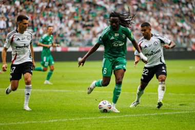 Romario Baro and Juergen Elitim seen during PKO BP Ekstraklasa 25 26 game between teams of Legia Warszawa and Radomiak Radom at Wojska Polskiego Stadium (Maciej Rogowski/Ball Raw Images)