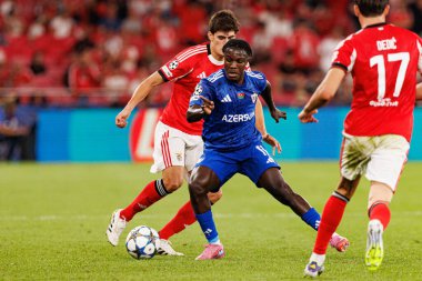 Antonio Silva and Emmanuel Addai seen during Champions League 25 26 league phase game between SL Benfica and Qarabag FK (Maciej Rogowski/ Ball Raw Images)