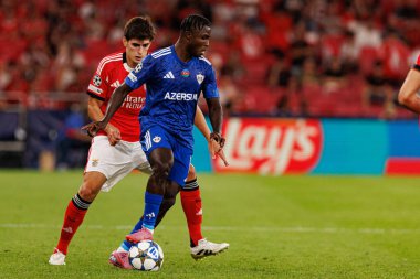 Antonio Silva and Emmanuel Addai seen during Champions League 25 26 league phase game between SL Benfica and Qarabag FK (Maciej Rogowski/ Ball Raw Images)