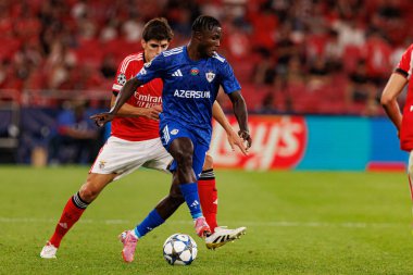 Antonio Silva and Emmanuel Addai seen during Champions League 25 26 league phase game between SL Benfica and Qarabag FK (Maciej Rogowski/ Ball Raw Images)