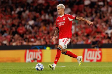 Enzo Barrenechea seen during Champions League 25 26 league phase game between SL Benfica and Qarabag FK (Maciej Rogowski/ Ball Raw Images)