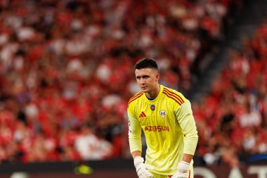 Mateusz Kochalski seen during Champions League 25 26 league phase game between SL Benfica and Qarabag FK (Maciej Rogowski/ Ball Raw Images)