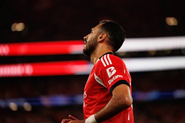 Vangelis Pavlidis seen during Champions League 25 26 league phase game between SL Benfica and Qarabag FK (Maciej Rogowski/ Ball Raw Images)