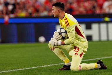 Mateusz Kochalski seen during Champions League 25 26 league phase game between SL Benfica and Qarabag FK (Maciej Rogowski/ Ball Raw Images)