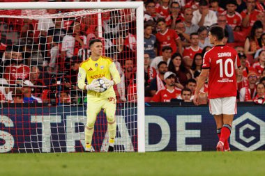 Mateusz Kochalski seen during Champions League 25 26 league phase game between SL Benfica and Qarabag FK (Maciej Rogowski/ Ball Raw Images)