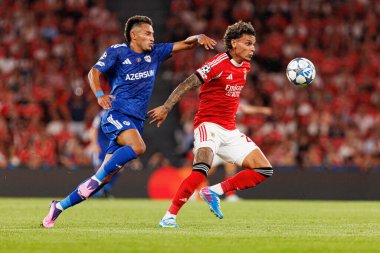 Camilo Duran and Richard Rios seen during Champions League 25 26 league phase game between SL Benfica and Qarabag FK (Maciej Rogowski/ Ball Raw Images)